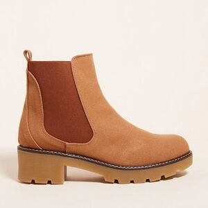 By Anthropologie Clemence Platform Chelsea Boot Womens Size US 6 26 Brown EUC